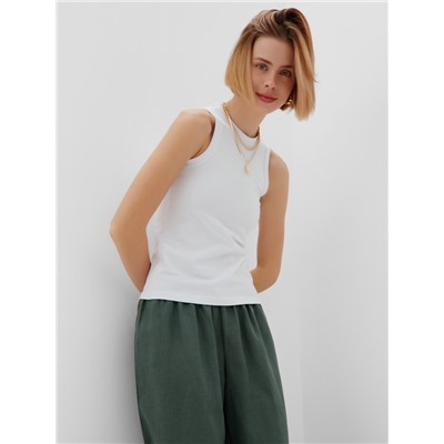 Брюки женские oversize MINAKU: Safari, зелёные, размер 42