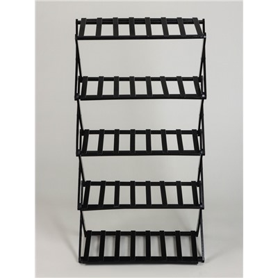 Подставка для цветов Greengo, 5 полок, 50×25×89 см, напольная, бамбук, чёрная