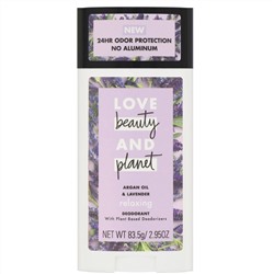 Love Beauty and Planet, Расслабляющий дезодорант, «Аргановое масло и лаванда», 83,5 г
