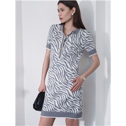 Платье жаккардовой вязки с кашемиром