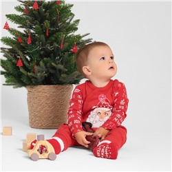 Комбинезон детский «Крошка Я» Happy winter 2, рост 68-74 см, красный