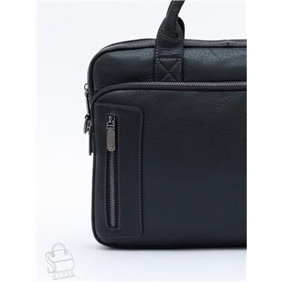 Портфель мужской кожаный 0991Z black Zinimsk в Новосибирске