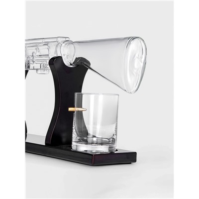 Мини-Бар «Автомат», 750 мл, 2 бокала, на подставке, стекло, дерево