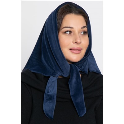 Косынка с завязками Велюр (синяя) КЗВ13-23М