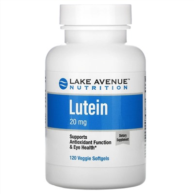 Lake Avenue Nutrition, лютеин, 20 мг, 120 растительных мягких таблеток