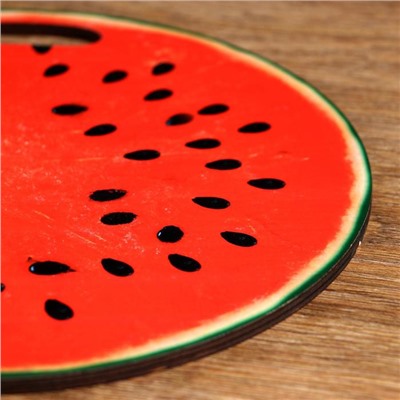 Доска разделочная сувенирная «Арбуз в разрезе», 25.5 см, круглая