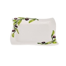 Блюдо сервировочное ОЛИВКИ 25х25см Annaluma серия OLIVES ИТАЛИЯ