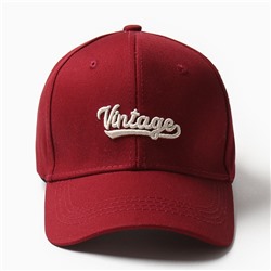 Кепка MINAKU "Vintage", цвет красный, размер 56-58