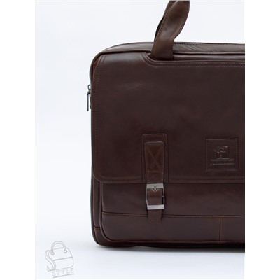 Портфель мужской кожаный 816XXL brown Fuzhiniao в Новосибирске