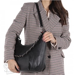 Сумка женская кожаная 8559 black Polina&Eiterou