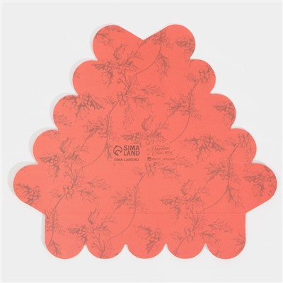 Коробка для кондитерских изделий новогодняя с пластиковой крышкой «С Новым годом», 18×18×4 см