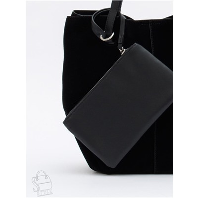 Сумка женская кожаная 1023M black Polina&Eiterou  в Новосибирске