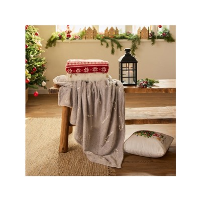 Плед светящийся в темноте «Этель. Candy cane», 180×200 см,100% п/э, корал-флис, 220 г/м²