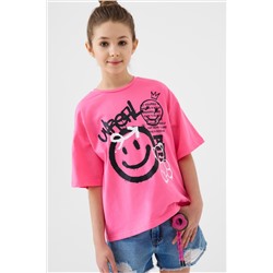 Фуфайка трикотажная для девочек (футболка) PLAYTODAY, 1240619