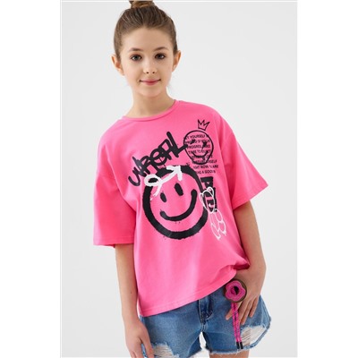 Фуфайка трикотажная для девочек (футболка) PLAYTODAY, 1240619