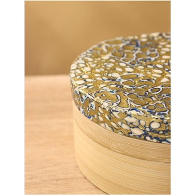 Банка для сыпучих продуктов, 16×16×6.5 см, бамбук
