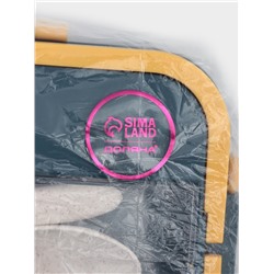 Ланч - бокс для еды Доляна, 3 секции, приборы, 1.3 л, 15.5×7.5×21.5 см, пластик, синий