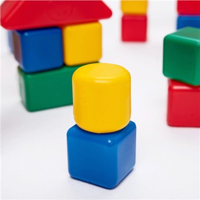Кубики для малышей, пластиковые, цветные, 38 штук, 4 х 4 см