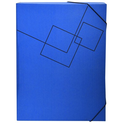 Короб архивный микрогофрокартон на резинке 75 мм А4 RB66-75B синяя разобраная inФОРМАТ