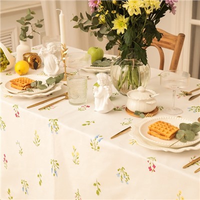 Скатерть «Этель. Цветочек», 146×220±2 см, саржа 190 г/м², 100% хлопок