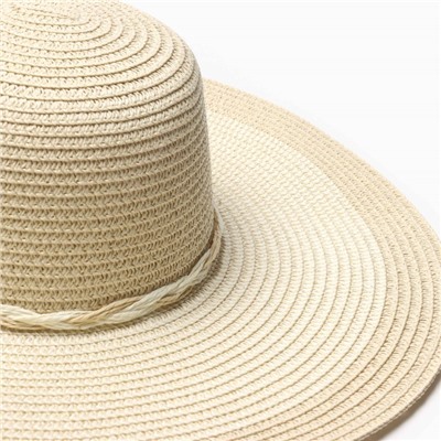 Шляпа женская MINAKU, бежевая, молочная, размер 58
