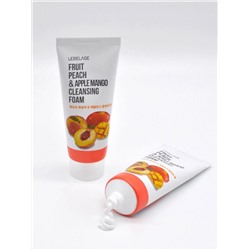 LEBELAGE - ПЕНКА ДЛЯ УМЫВАНИЯ С ЭКСТРАКТАМИ ПЕРСИКА И МАНГО FRUIT PEACH & APPLE MANGO CLEANSING FOAM, 100 ML