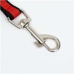 Поводок 3 м × 1.5 см, красно-чёрный