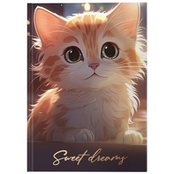 Бизнес-блокнот 216х130 мм 80л клетка "КОТЕНОК" в тверд.обл. BSNT-LFK LITE