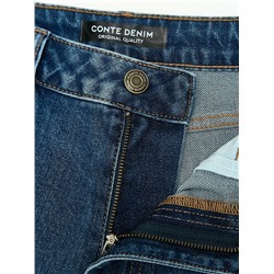 Актуальная коллекция CONTE CON-814 Синие джинсы relaxed mom с эффектом потёртостей