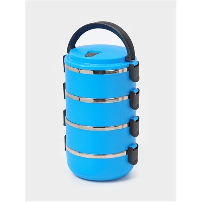 Ланч бокс Доляна «Доляна», 2 л, 14×26 см, сохраняет тепло 3 ч, нержавеющая сталь, синий