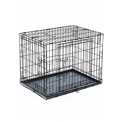 Клетка для собак №4 с металлическим поддоном, складная, 94×64×72 см