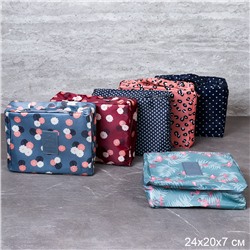 Сумка-органайзер 24х19,5 см / DE-180 /уп 200/ (Синяя горох)