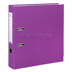 Папка с арочным механизмом A4 50 мм PP разобранная, металлическая окантовка, запечатка форзаца, наварной карман с этикеткой, фиолетовая