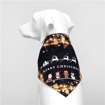 Бандана для животных Merry christmas, размер S (ОШ до 42 см)