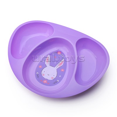 Тарелочка детская трехсекционная "Зайка"