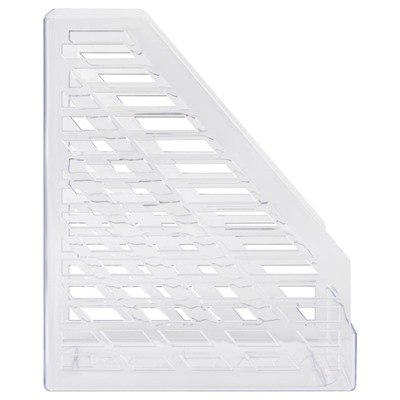 Лоток для бумаг вертикальный 160 мм XXL прозрачный ЛТВ-30554 Стамм