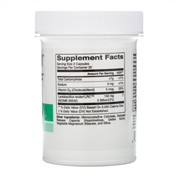 HealthyBiom, Lactobacillus Reuteri LRC с витамином D, 5 млрд КОЕ, 60 растительных капсул