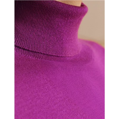 Водолазка тонкой вязки из хлопка с нейлоном