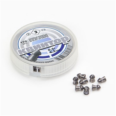 Пули для пневматики «Квинтор», кал. 4.5 мм, 0.53 г, 150 шт., оживальные