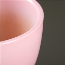 Горшок для цветов «Пудровый», 1.65 л, d=17 см, h=13 см, керамический, с поддоном, розовый
