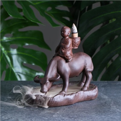Подставка для благовоний "Крестьянин на буйволе" 16×10×14 см