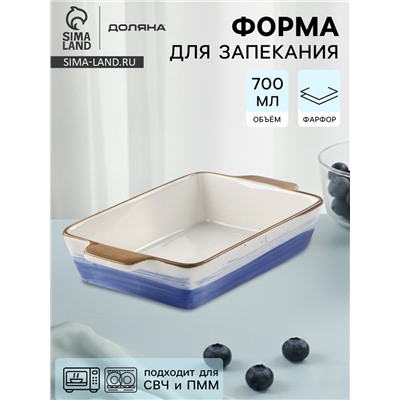 Форма для запекания Доляна «Космос», 700 мл, 23.5×13.5×4.5 см, прямоугольная, фарфор