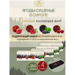Набор подарочный PREMIUM "Коллекция ягод" (вишня, земляника, клюква, арония), 260 г/ Сибирская ягода