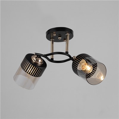 Люстра BayerLux «Галион», 2хЕ27, 40 Вт, черный/золотой, 48×26 см