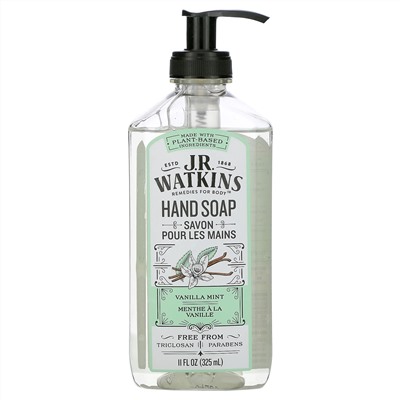 J R Watkins, Hand Soap, Vanilla Mint, 11 fl oz (325 ml)