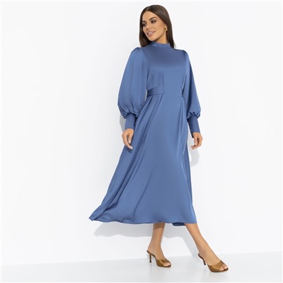 Платье струящееся, Притяжение элегантности (синий бриз)