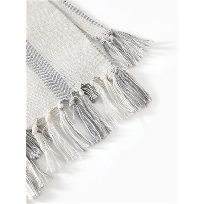 Плед «Этель» Milky stripe, 130×160 см, молочный, хлопок 100%