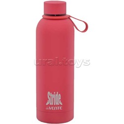 Бутылка-термос "Stride Bordeaux Red" 500 мл, 22x7,2 см, 8-12 часов, нержавеющая сталь, с силиконовой ручкой, герметичная крышка, софт-тач покрытие, матовая, винная