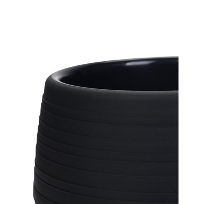 Горшок для цветов «Япония», 3 л, пластиковый, графитовый