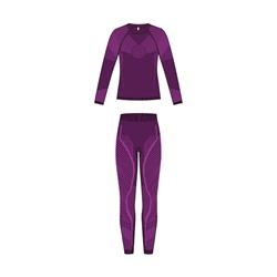 Термокомплект трикот. для девочек: фуфайка (футболка) с длин. рук, брюки